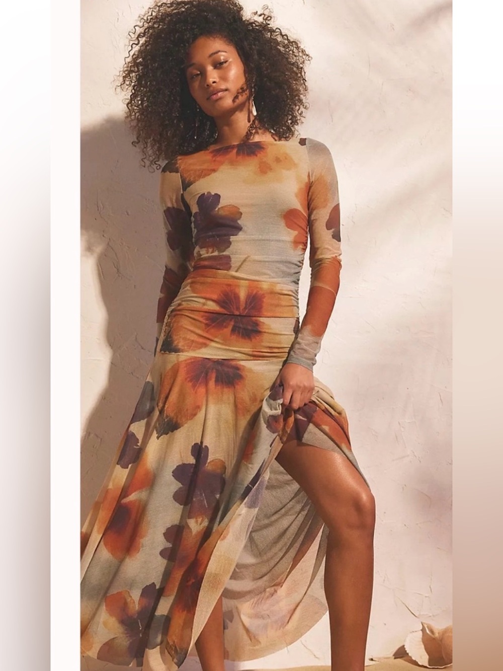 Free People Sunnei Maxi Dress in Sunrise Combo Size Large - Picture 4 of 9